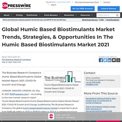 Global Humic Based Biostimulants Market Trends, Strategies, & Opportunities In The Humic Based Biostimulants Market 2021