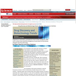 Drug Discovery and Biotechnology Trends – Biochips 1: Microarrays on ...