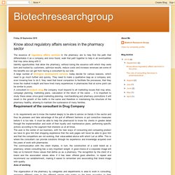 Biotechresearchgroup: Know about regulatory affairs services in the pharmacy sector
