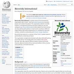 WIKIPEDIA - Bioversity International.