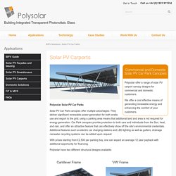 BIPV - Solar PV Car Parks/Carports