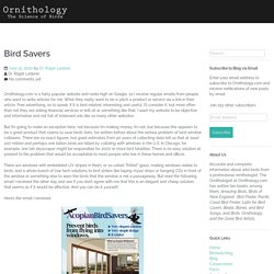 Bird Savers – Ornithology