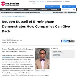 Reuben Russell of Birmingham Demonstrates How Companies Can Give Back - EIN Presswire