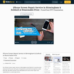 iPhone Screen Repair Service in Birmingham & Solihull at Reasonable Price