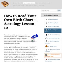 How to Read Your Own Birth Chart - Astrology