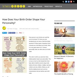 How Does Your Birth Order Shape Your Personality?