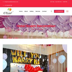 Hotel Room Birthday Balloon decoration in Delhi, Mumbai, Banglore