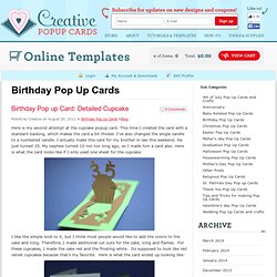 Birthday Pop up Card: Detailed Cupcake