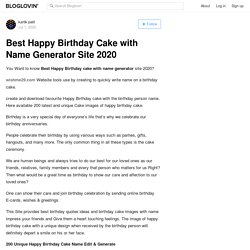 Best Happy Birthday Cake with Name Generator Site 2020