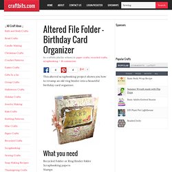 Altered File Folder – Birthday Card Organizer