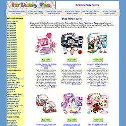 Birthday Party Favors, Kids Birthday Favors, Favor Kits, Children's Birthday Favor Kits