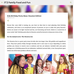 Kids Birthday Party Ideas: Houston Edition