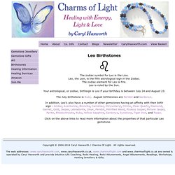 Leo Birthstones from Charms Of Light