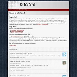 Regex in a Nutshell