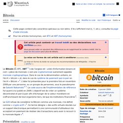 Synthèse du Bitcoin sur Wikipedia