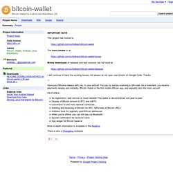 bitcoin-wallet - Bitcoin Wallet for Android