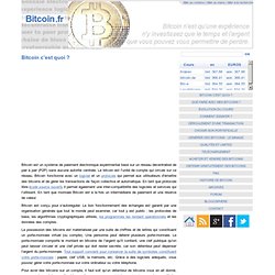 Bitcoin c'est quoi ?