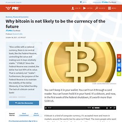 Why bitcoin is not likely to be the currency of the future