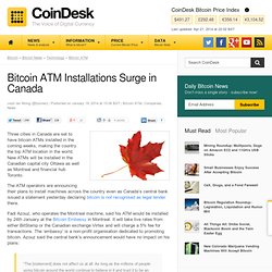 Bitcoin ATM Installations Surge in Canada