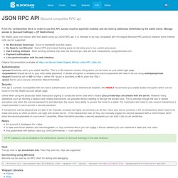 Bitcoin JSON RPC API - blockchain.info