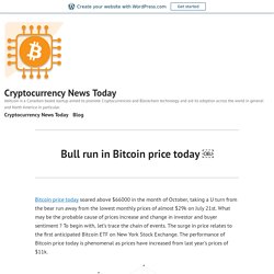 Bull run in Bitcoin price today ￼ – Cryptocurrency News Today