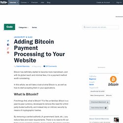 Adding Bitcoin Payment Processing to Your Website