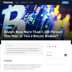Bitcoin Rose More Than 1,300 Percent This Year. Is This a Bitcoin Bubble?
