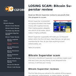 LOSING SCAM: Bitcoin Superstar review - cgforum.org