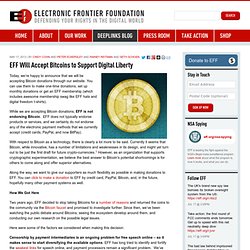 Will Accept Bitcoins to Support Digital Liberty