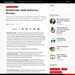 Bitdefender 2020 Antivirus Review