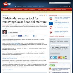 Bitdefender releases tool for removing Gauss financial malware
