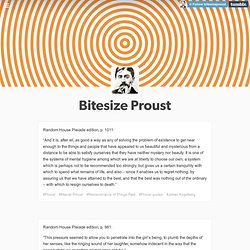 Bitesize Proust
