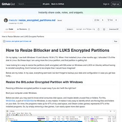 How to Resize Bitlocker and LUKS Encrypted Partitions