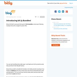 Introducing bit.ly Bundles!
