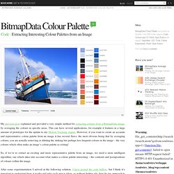 BitmapData Colour Palette › Extracting Interesting Colour Palettes from an Image