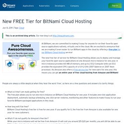 New FREE Tier for BitNami Cloud Hosting