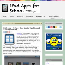 Bitsboard – A Super iPad App for Spelling and Reading Practice