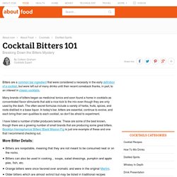 Bitters Definition and Brands of Bitters