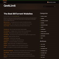The Best BitTorrent Websites « GeekLimit