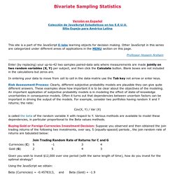 Bivariate Sampling Statistics