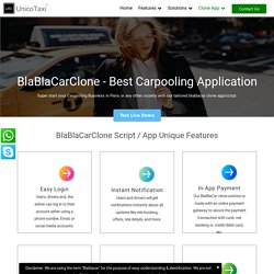 Get BlaBlacar Clone App and Script