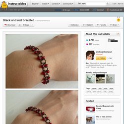 Black and red bracelet