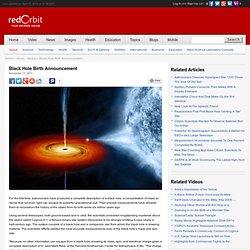 Black Hole Birth Announcement - Space News