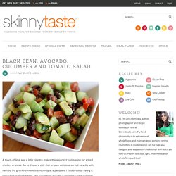 Black Bean, Avocado, Cucumber and Tomato Salad