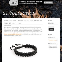 Shop Now Men’s Black Bead Matte Bracelet From Gt Collection