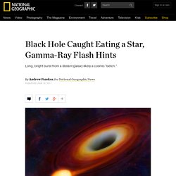 Black Hole Caught Eating a Star, Gamma-Ray Flash Hints