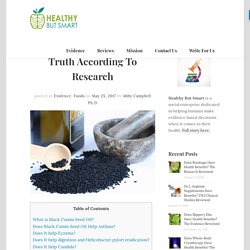 Black Cumin Seed Oil: The Truth According To Research