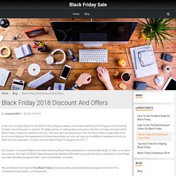 Black Friday 2018 Discount And Offers