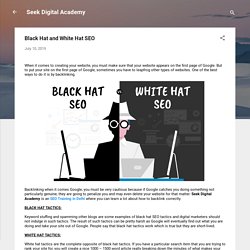 Black Hat and White Hat SEO