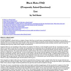 BLACK HOLES by Ted Bunn